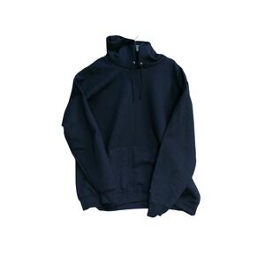 Champion Men Dark Navy Blue Pullover Hoodie PowerBlend Kangaroo Pocket 2XL